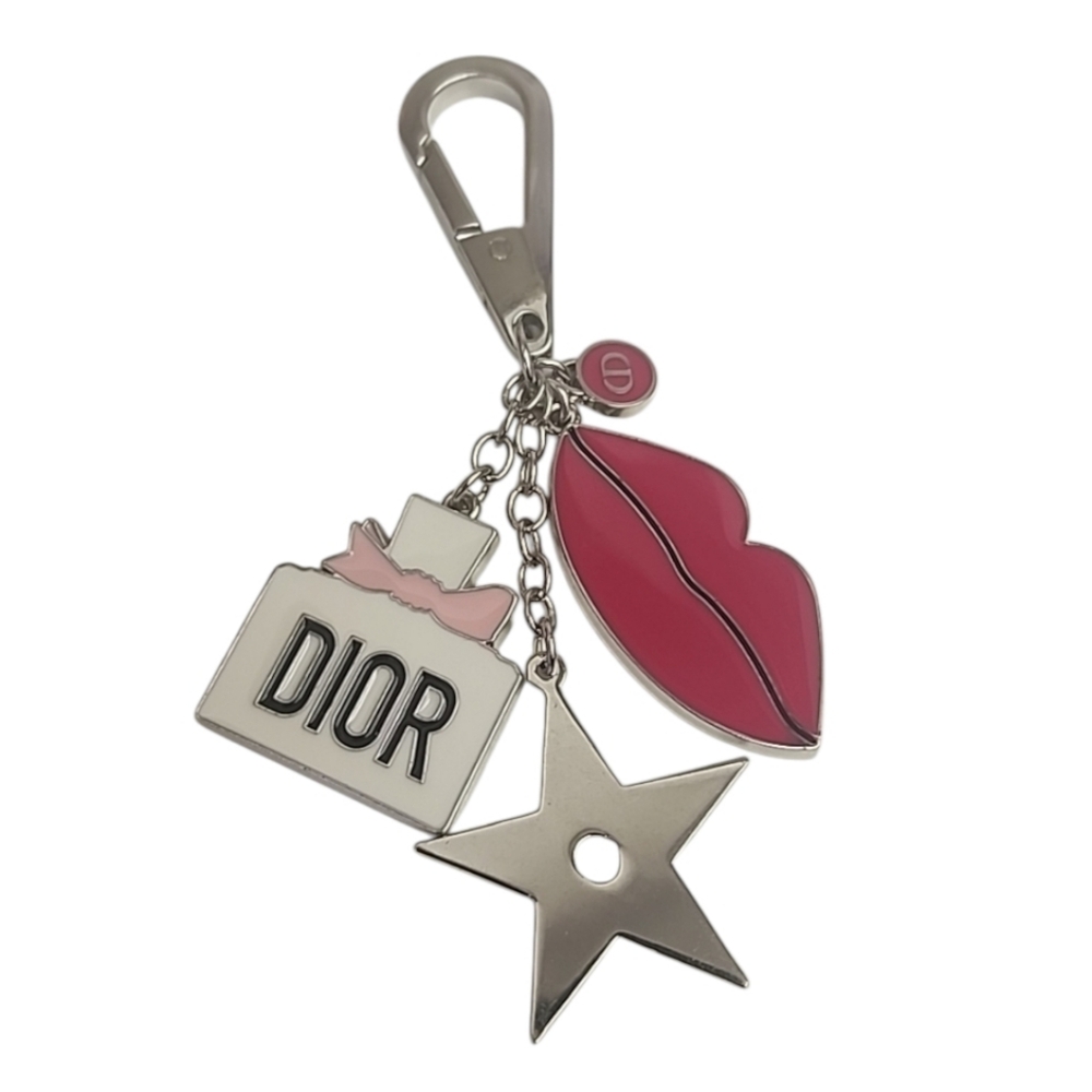 DIOR Purse Bag Charm Keychain Key FOB Miss Dior Bottle Logo Star Kiss Dust Bag - Picture 3 of 16
